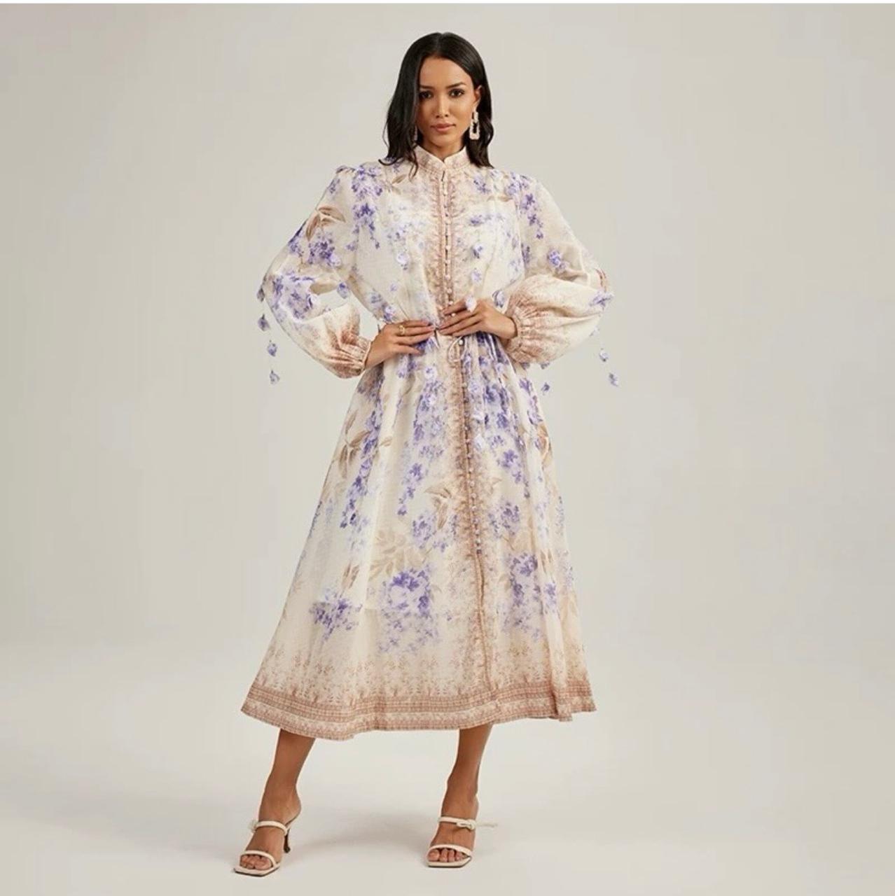 Handmade Floral Long Dress for Women